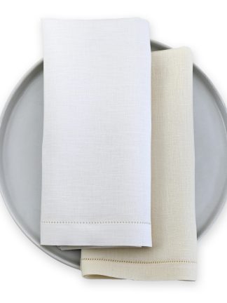 Fine Hemstitch Linen Dinner Napkin